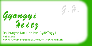 gyongyi heitz business card